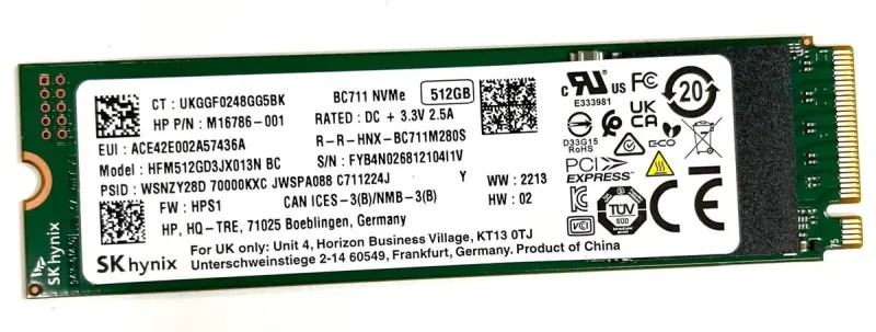 SK hynix BC711 HFM128GD3JX013N SK hynix - M.2 Nvme - 2280 128GB